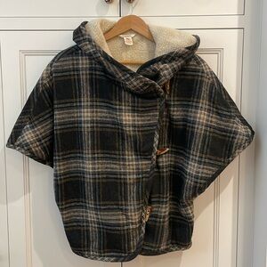 Sundance Catalog Wool Blend Fleece Hooded Jacket—GORGEOUS—Like New—S—Oversized